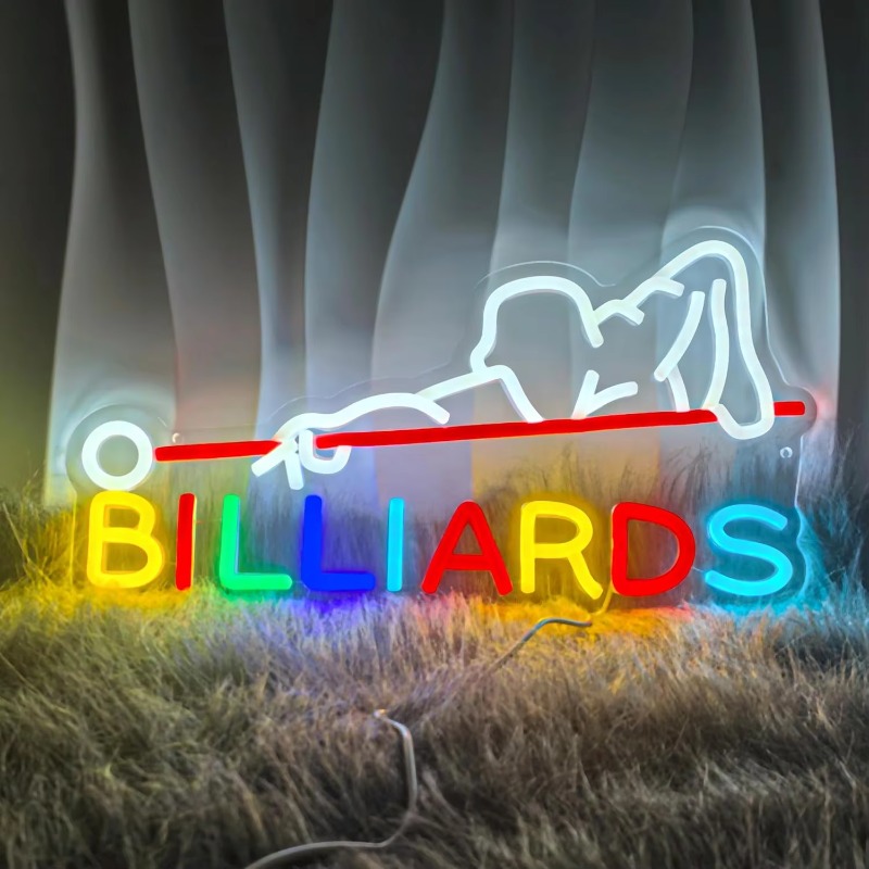 Neon Sign Custom Led - 당구장용 네온 간판, LED 조명, 벽