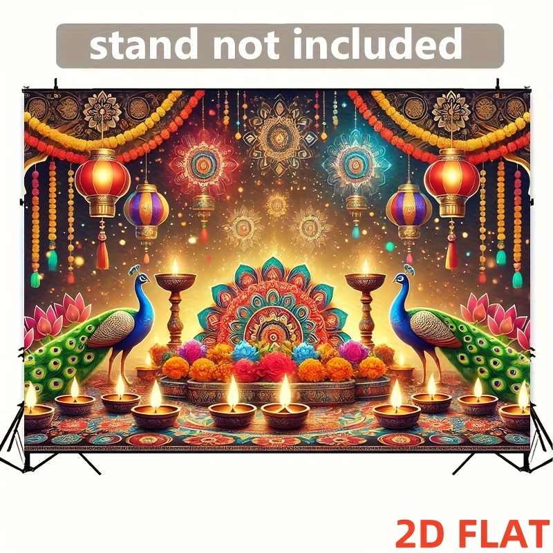 Lighting Decoration For Diwali - 디왈리 공작새 랜턴 태피스트리 인도 축제