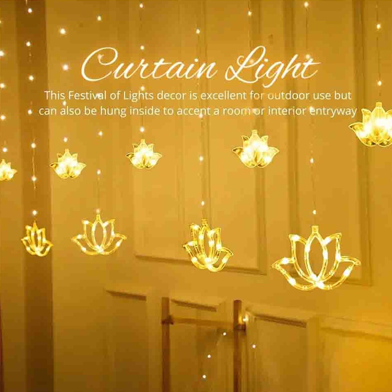 Lighting Decoration For Diwali - 4M 8가지 모드 방수 디파발리 연꽃