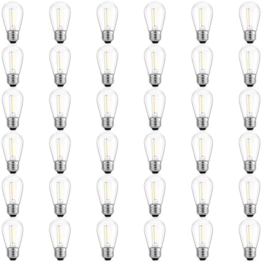 String Light Outdoor - 36팩 S14 LED 전구(야외 스트링 조명용),
