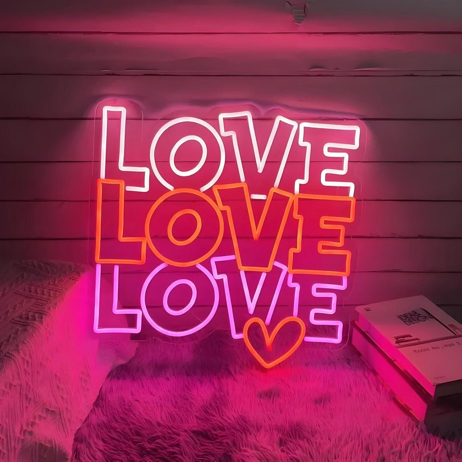 Lighting Decor For Wedding - 사랑 네온사인 USB 디밍 가능 LED