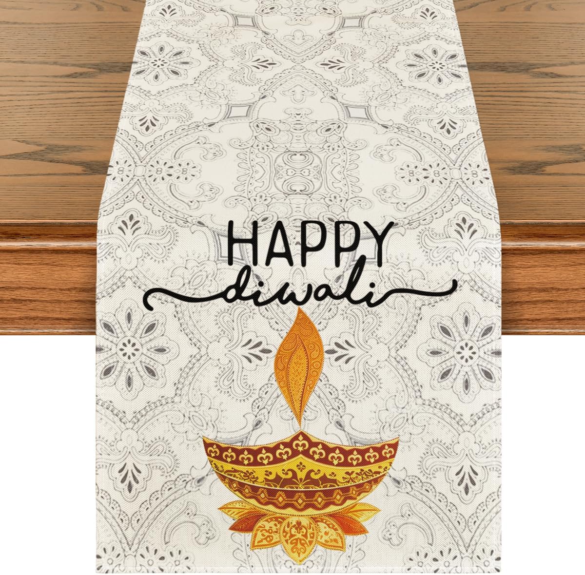 Lighting Decoration For Diwali - 행복한 디왈리 인도의 빛 축제 린넨