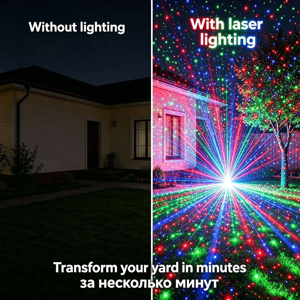 크리스마스 새해 RGB 레이저 프로젝터 조명 야외용 I - Lighting Effect Home Decor 리뷰 및 가격