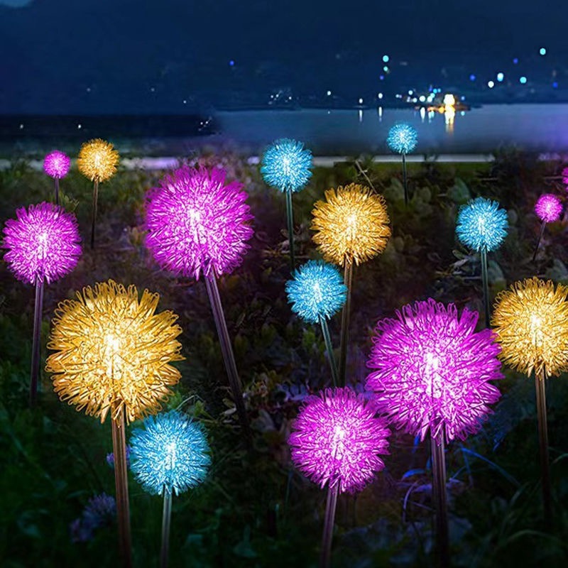 10개 콤보 태양광 민들레 볼 조명, 알루미늄 와이어  - Lighting Decor For Wedding 리뷰 및 가격