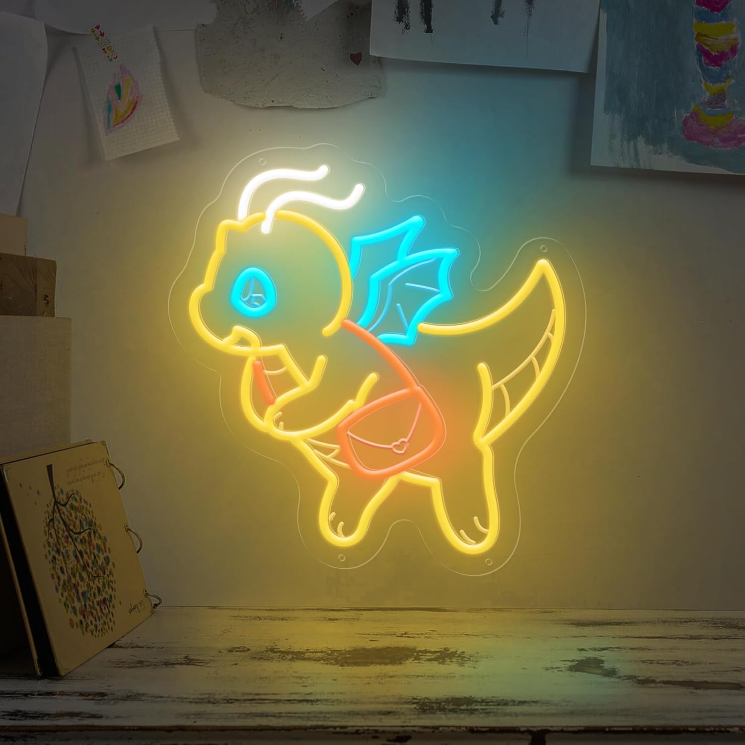 USB 조광 가능한 귀여운 공룡 네온 라이트 어린이 방 - Outdoor Lighting Decor Ideas 리뷰 및 가격