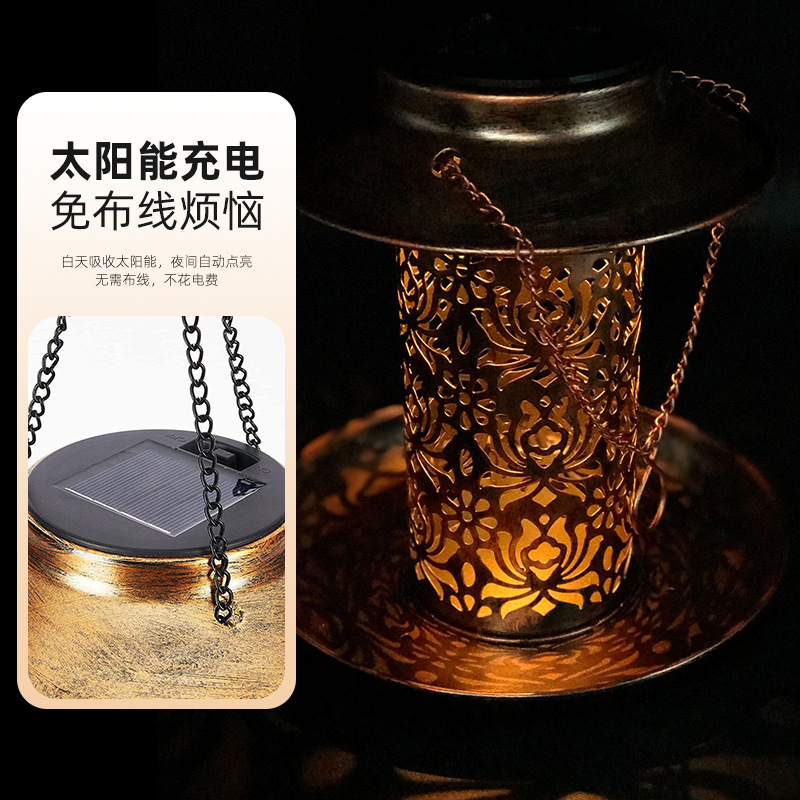 태양열 새 모이통 금속 야외용 걸이식 새집 조명 포함  - Outdoor Lighting Decor Ideas 리뷰 및 가격