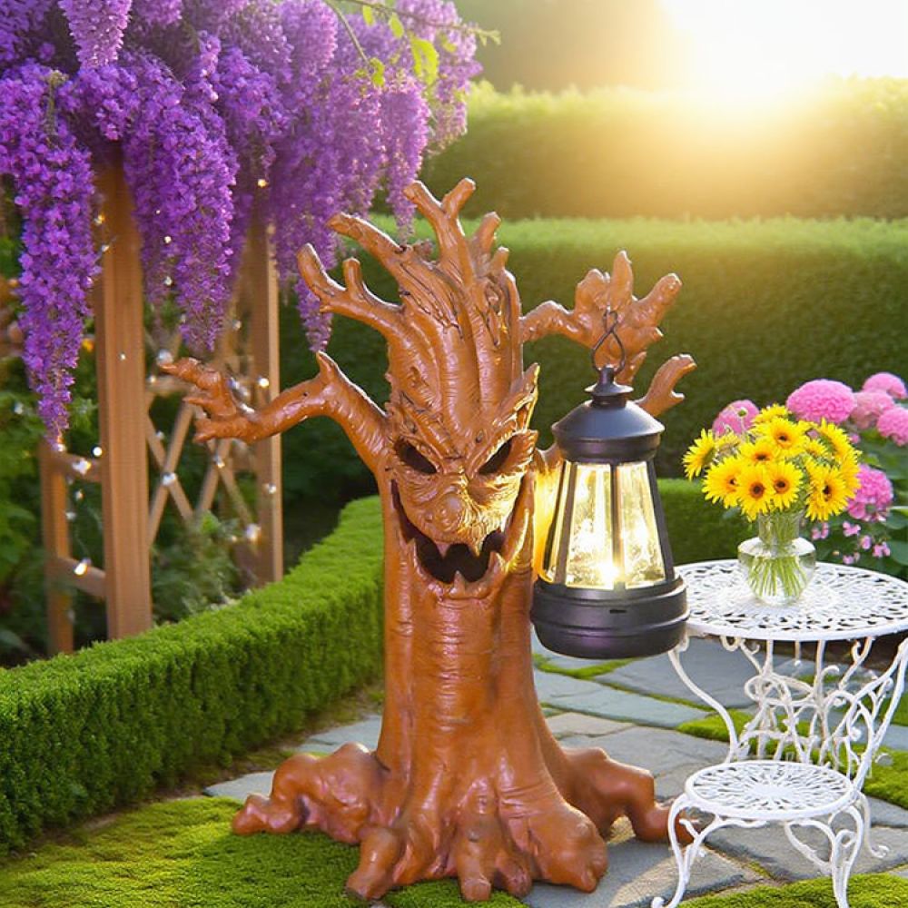 태양 에너지를 이용한 수지 재질의 나무 정령 조형물,  - Outdoor Lighting Decor Ideas 리뷰 및 가격