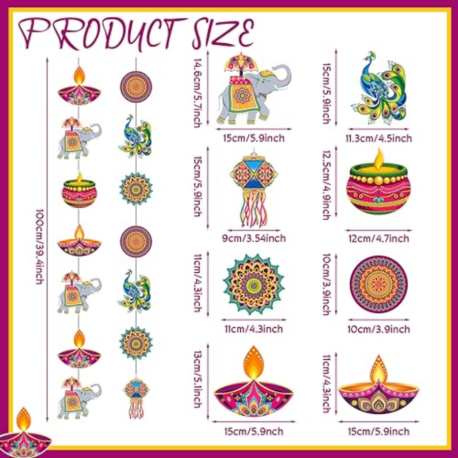 8개입 해피 디왈리 장식 용품 인도 불빛 축제 장식 배 - Lighting Decoration For Diwali 리뷰 및 가격