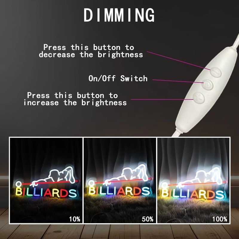 당구장용 네온 간판, LED 조명, 벽 장식, 맞춤형  - Neon Sign Custom Led 리뷰 및 가격