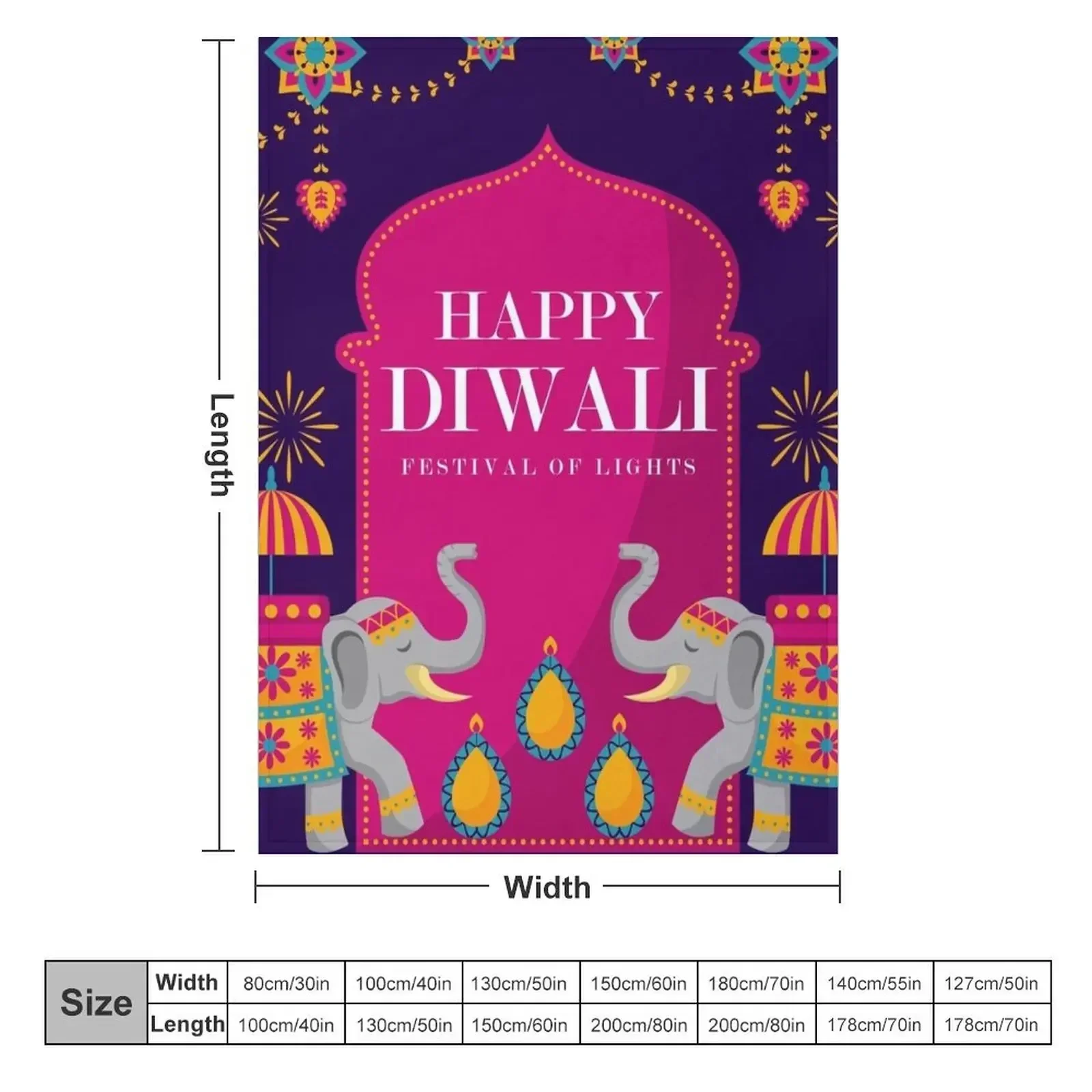 행복한 디왈리 - 조명 축제 아기들을 위한 담요 어린이 - Lighting Decoration For Diwali 리뷰 및 가격