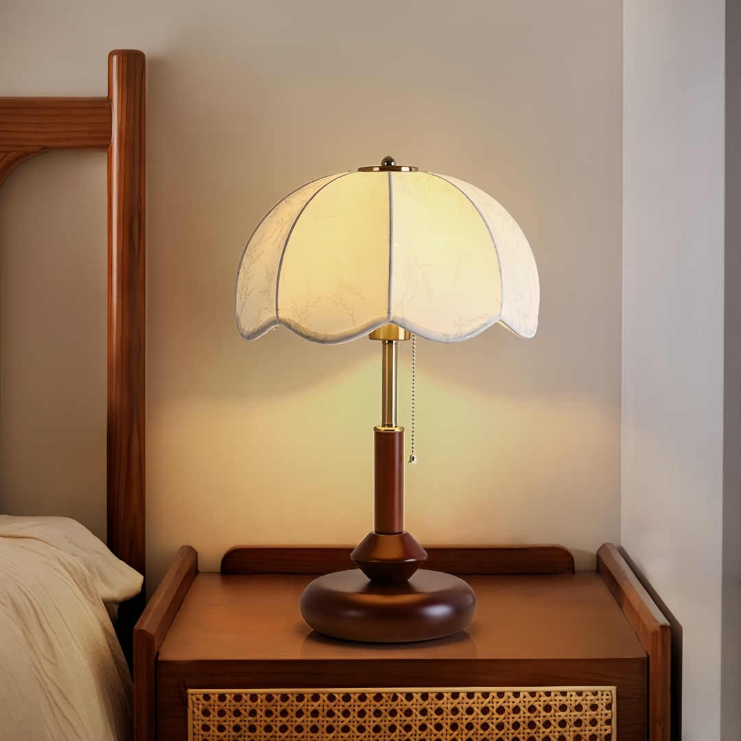 빈티지 스캘럽 돔 테이블 램프, 침실 협탁, 서재, 현 - Up Lighting Decor 리뷰 및 가격