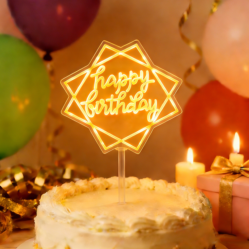 LED 라이트업 케이크 토퍼 생일 축하 케이크 토퍼 아 - Up Lighting Decor 리뷰 및 가격