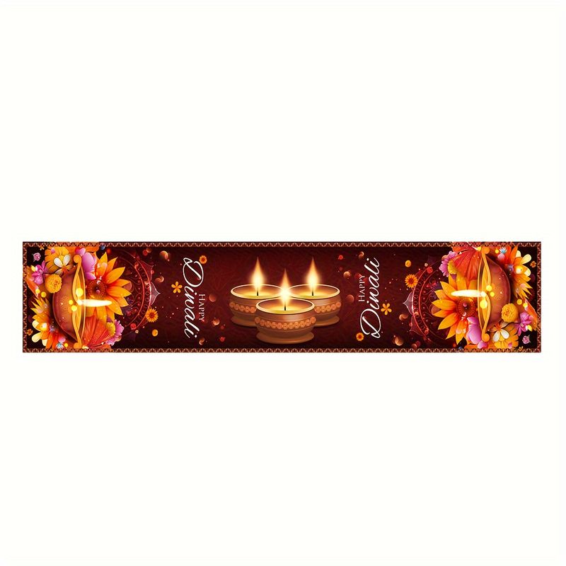VIKAMA 해피 디왈리 테이블 러너, 디야 램프 해바 - Lighting Decoration For Diwali 리뷰 및 가격