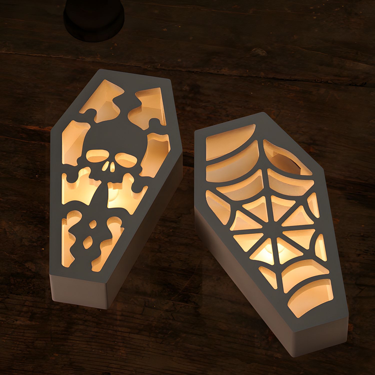 핫세일 DIY 레진 몰드 할로윈 관 모양 장식 조명 사 - Decor Lighting Sales 리뷰 및 가격