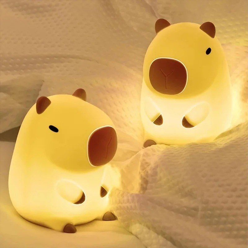 귀여운 애완동물 카피바라 무드등 만화 실리콘 창의적인  - Decor Lighting Sales 리뷰 및 가격