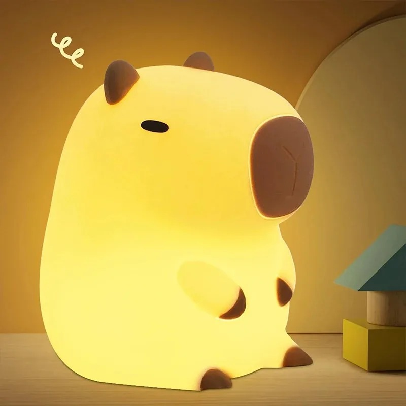 귀여운 애완동물 카피바라 무드등 만화 실리콘 창의적인  - Decor Lighting Sales 리뷰 및 가격