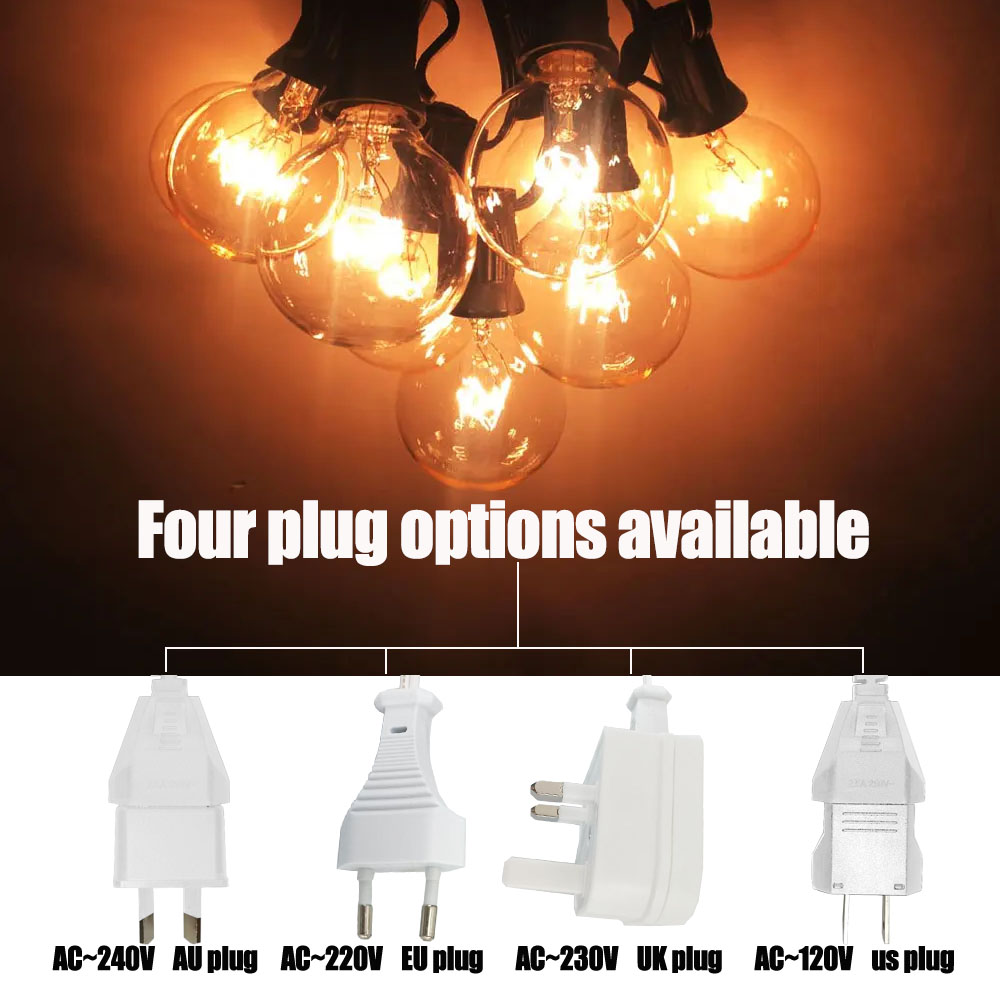 빈티지 G40 투명 전구 스트링 라이트 8M 길이 25 - String Light Outdoor 리뷰 및 가격