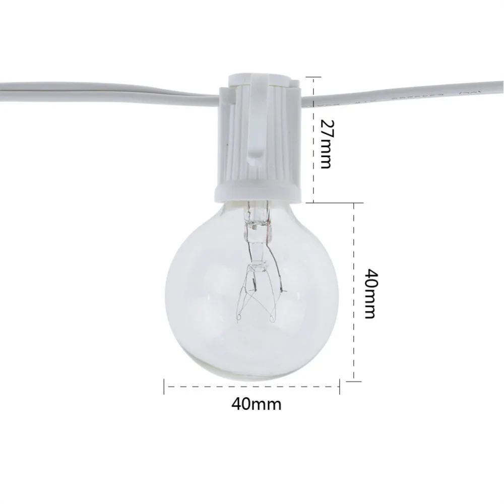 빈티지 G40 투명 전구 스트링 라이트 8M 길이 25 - String Light Outdoor 리뷰 및 가격