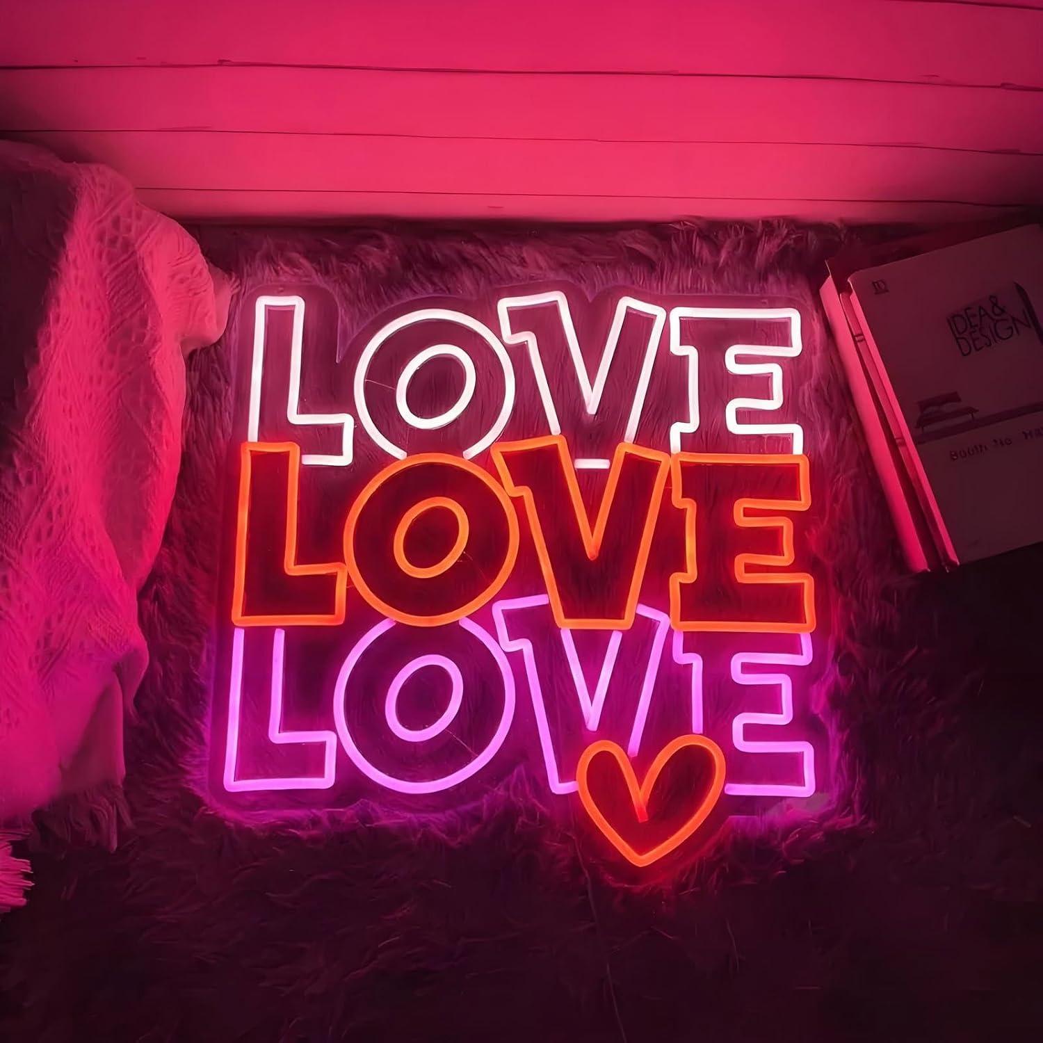 사랑 네온사인 USB 디밍 가능 LED 네온 조명, 결 - Lighting Decor For Wedding 리뷰 및 가격