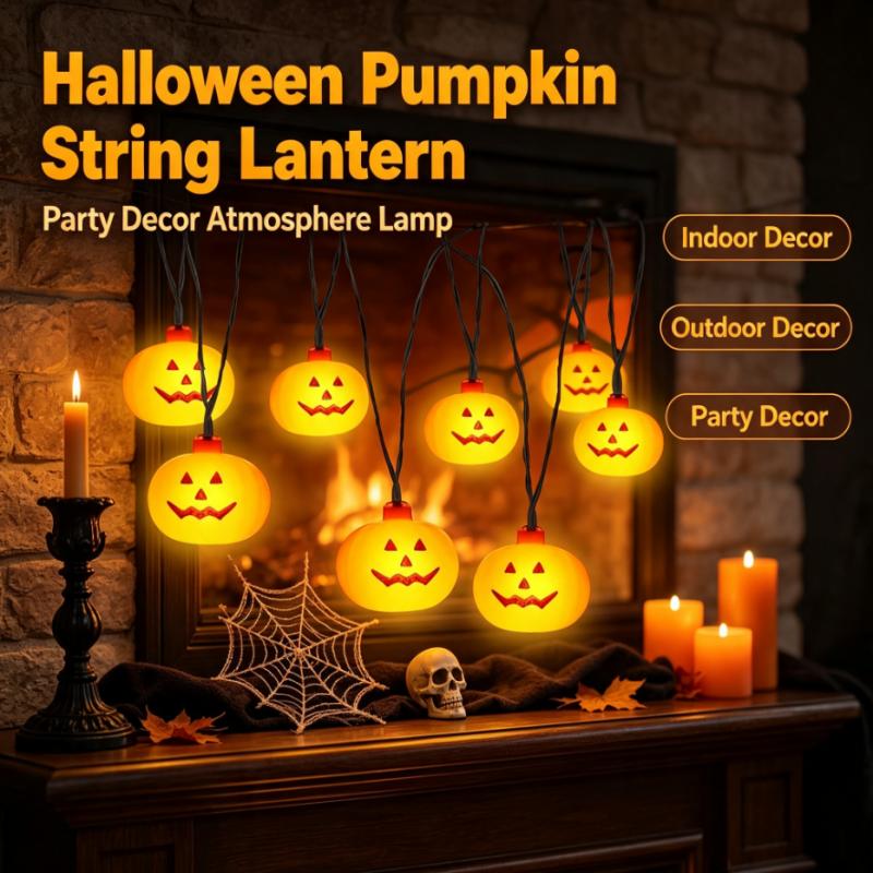 배터리로 작동되는 할로윈 호박 스트링 조명 20LED, - String Light Outdoor 리뷰 및 가격