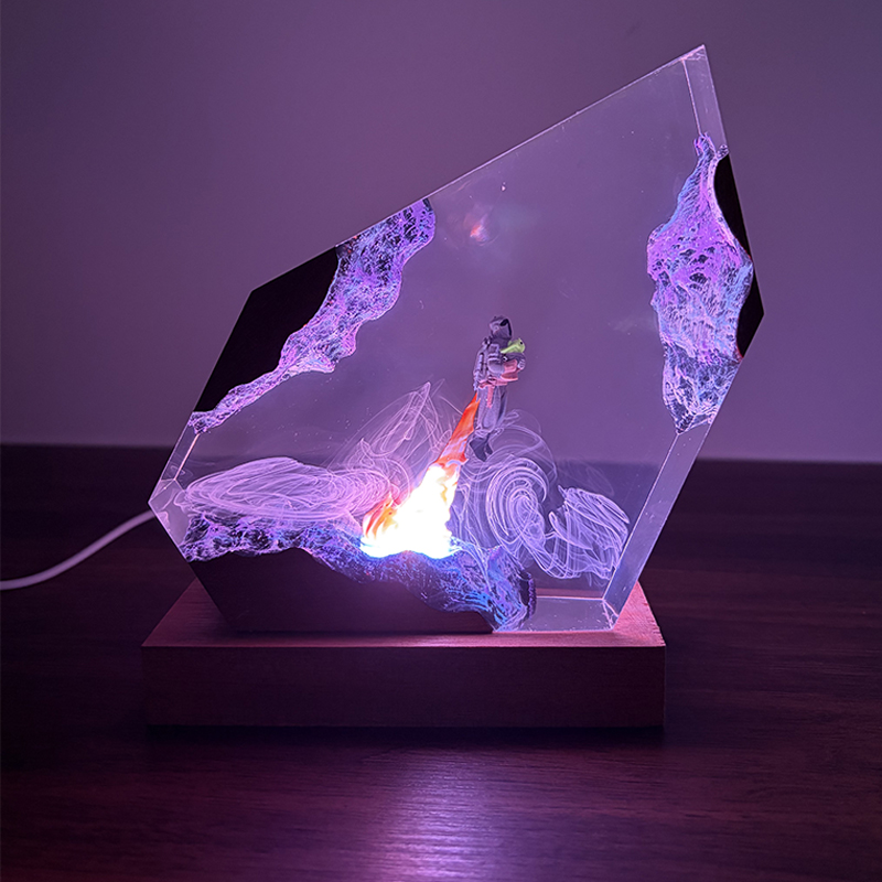 공상 과학 애니메이션 피규어 생물 레진 테이블 램프 창 - Lighting Decor For Wedding 리뷰 및 가격