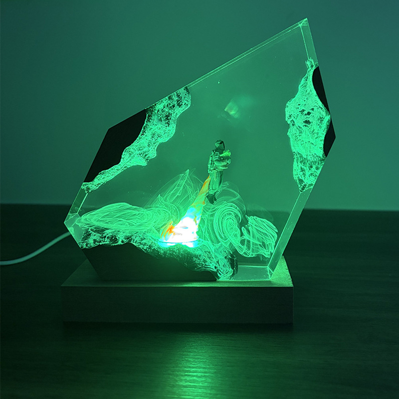 공상 과학 애니메이션 피규어 생물 레진 테이블 램프 창 - Lighting Decor For Wedding 리뷰 및 가격
